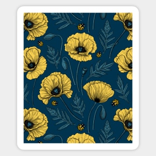 Yellow poppies Sticker